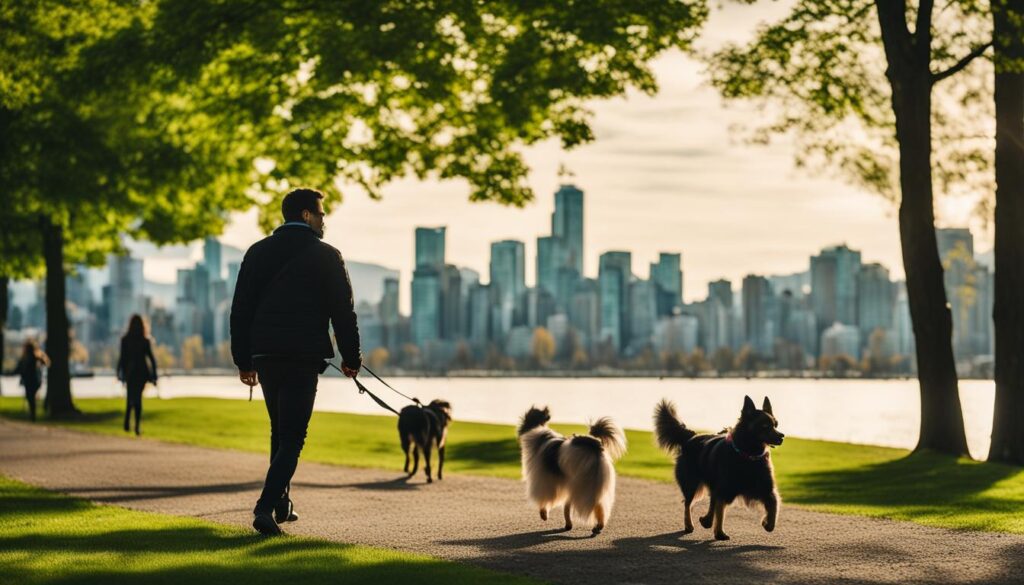 Safety measures for dog walking in Vancouver